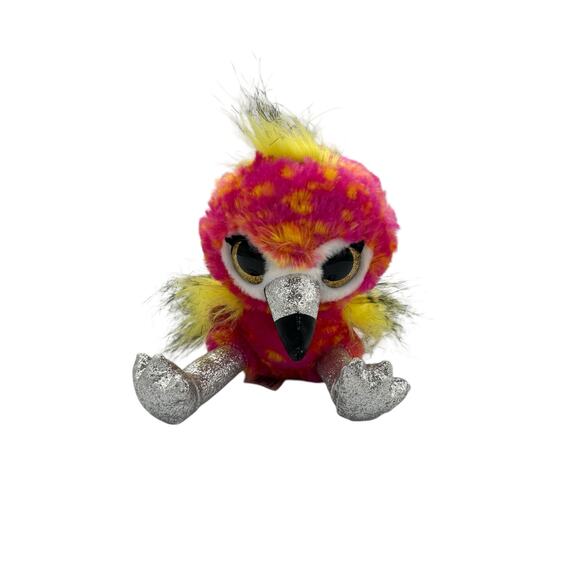 Coco Cones Coco Neon Collection Fliss the Flamingo Glittery Plush Stuffed Animal - Picture 1 of 6